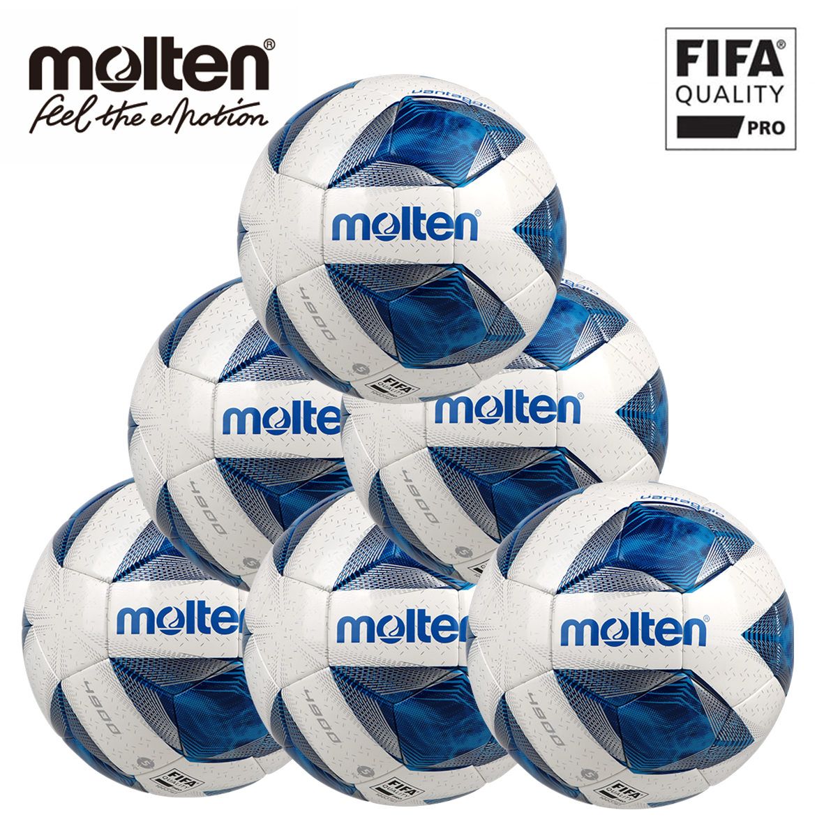 Molten Fodbold 4900 Acentec FIFA Quality pro KAMPBOLD Sæsonstart 50% Rabat